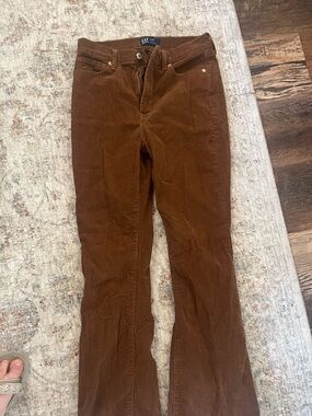 GAP Women's Chestnut Brown Corduroy Flare Jeans